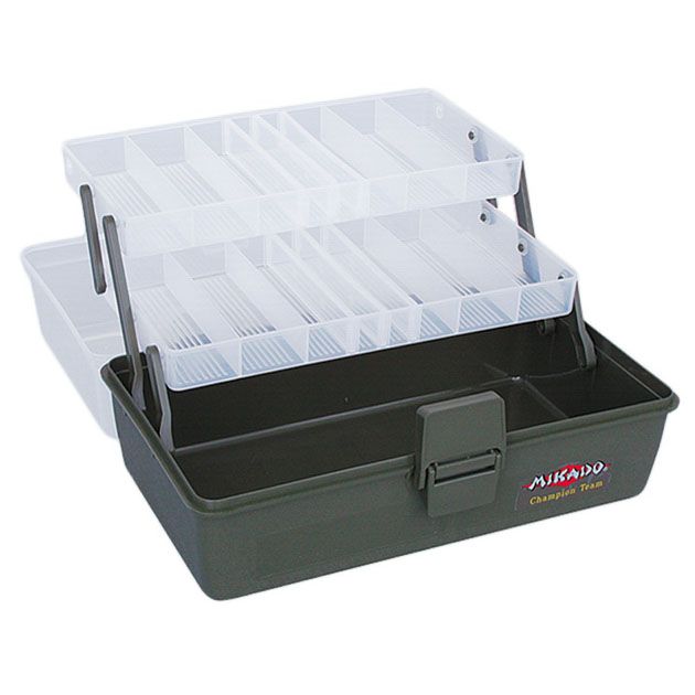 Рыболовный ящик Mikado размер 30x17x17 см. цвет - зелёный, UABM-304 GREEN